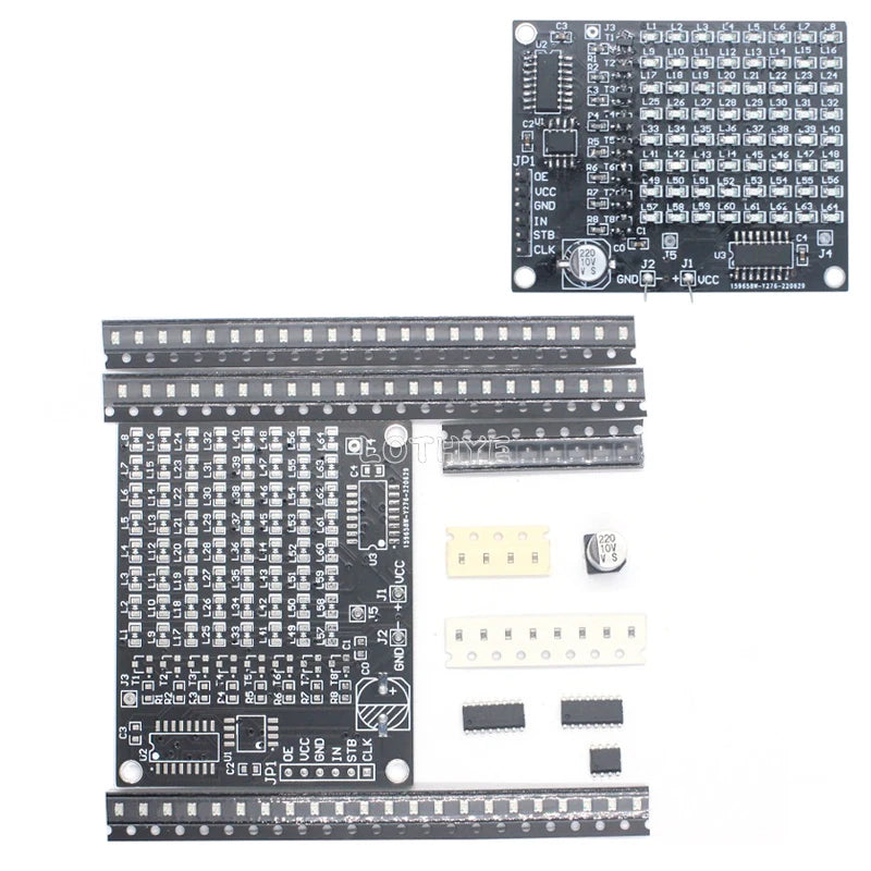 64 LED SMD Dot Matrix Soldering Kit – DIY Electronics Project DIY Soldering Kit Axl