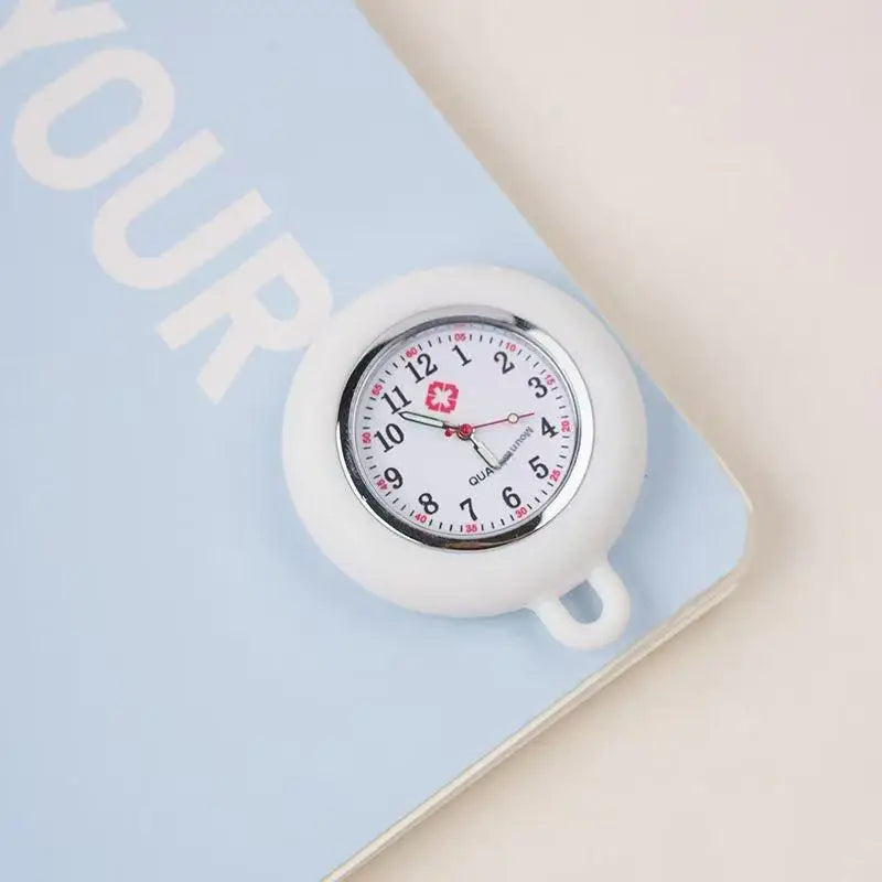 Silicone Nurse Fob Watch – Colourful Lapel Clip Pocket Watch Nurse Fob Watch Axl one size White
