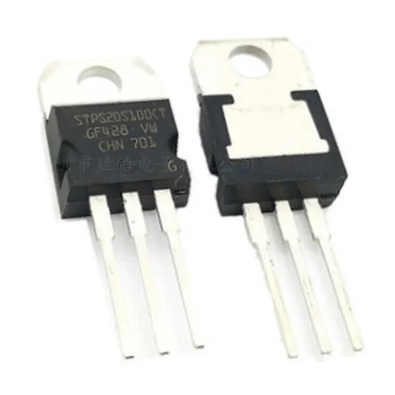 5-Pack STPS20100CT Schottky Rectifier Diodes TO-220 – New Rectifier Diode Pack Axl Default Title