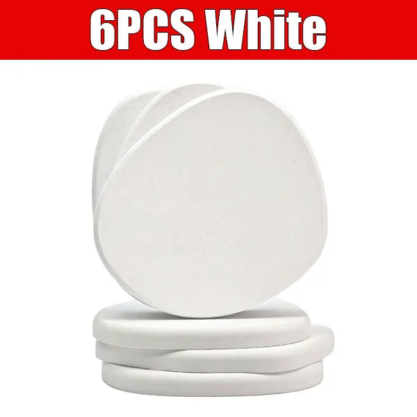 Diatomaceous Earth Coasters Set – Quick-Dry & Heat-Resistant Diatomite Coaster Set Axl 6PCS White