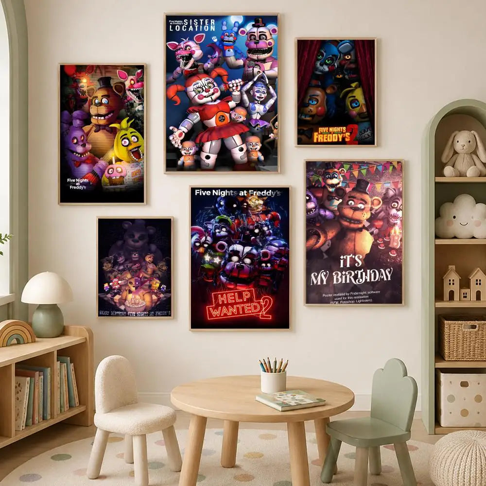 FNAF Self-Stick HD PVC Wall Art Poster – Waterproof Decor Wall Art Poster Axl
