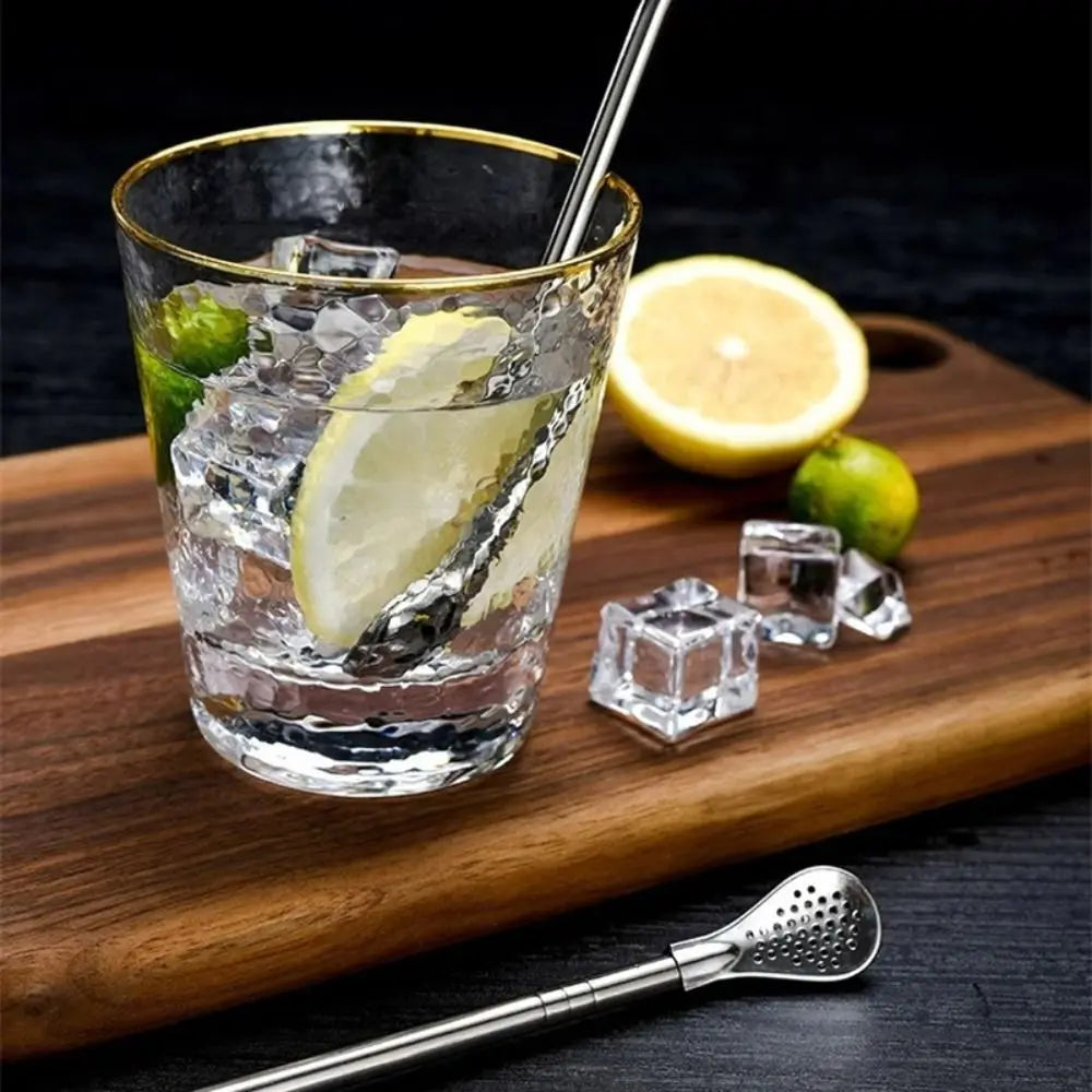 Stainless Steel Yerba Mate Straw & Tea Filter | Reusable Set Reusable Drinking Straw Axl
