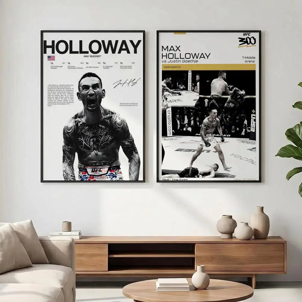 Max Holloway HD Poster – Waterproof Sticky Wall Art Print Wall Art Poster Axl