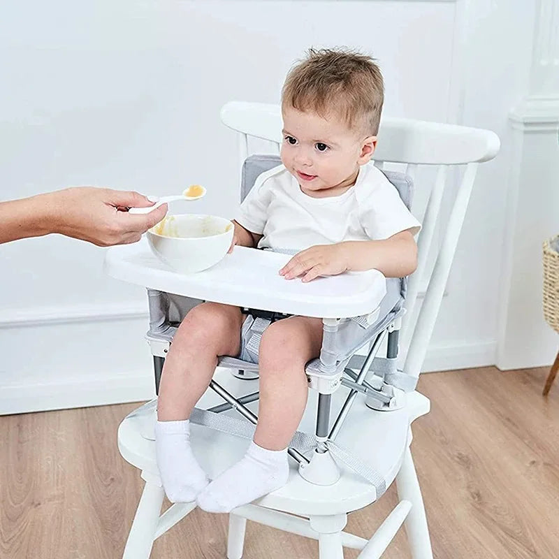 Baby Foldable Portable Dining Chair with Tray & Seat Belt Portable Baby Chair Axl