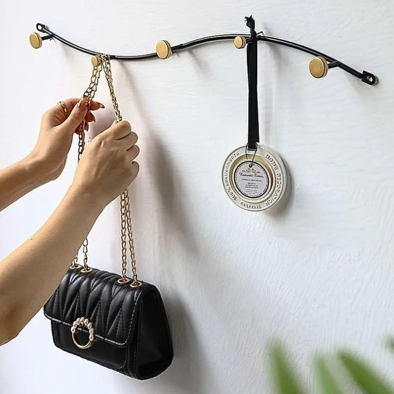 Wall Coat Rack – Iron 5-Hook Minimalist Clothes Hanger Wall Coat Rack Axl