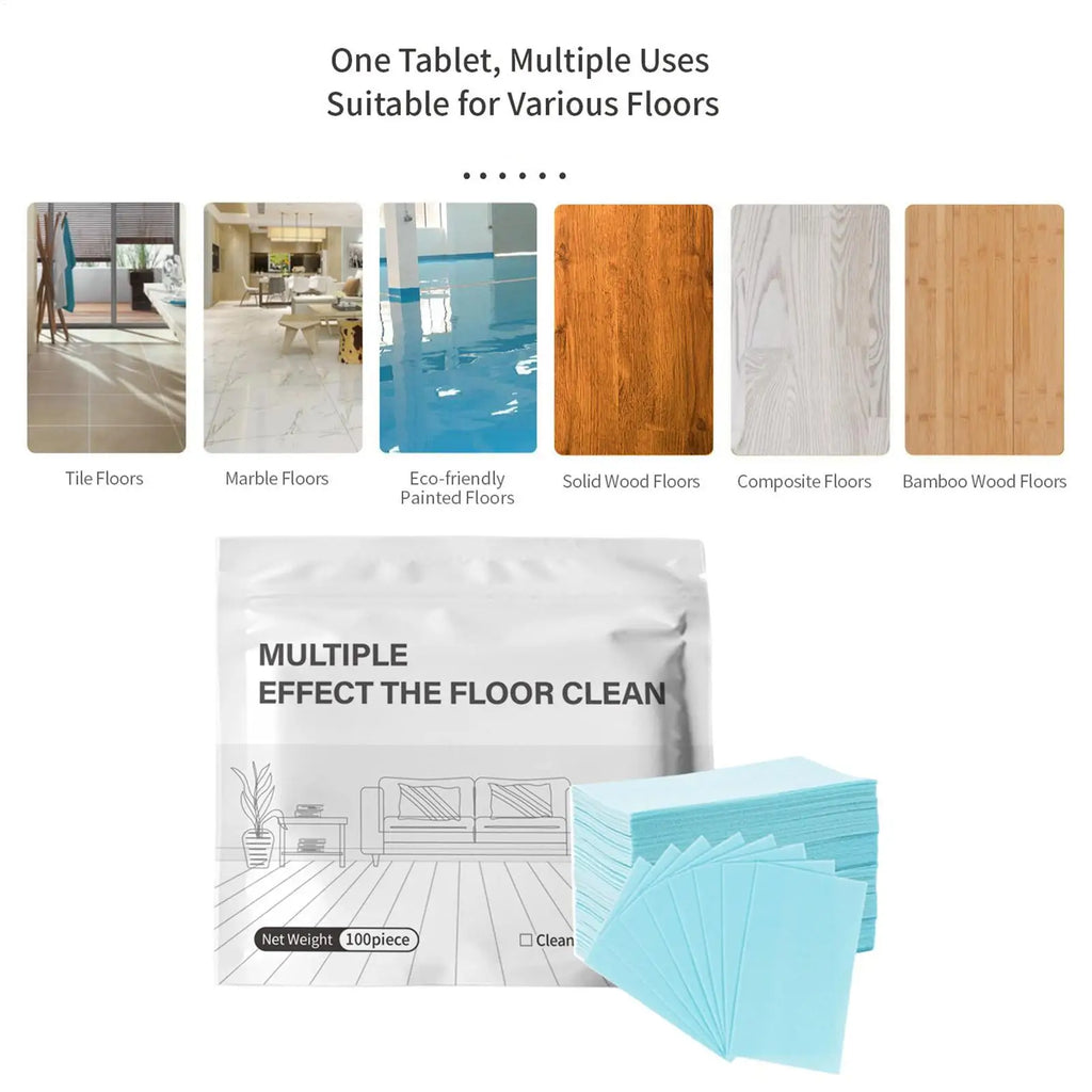 Floor Cleaner Concentrate Tablets – Wood, Tile & Marble 100 Pcs Floor Cleaner Tablets Axl