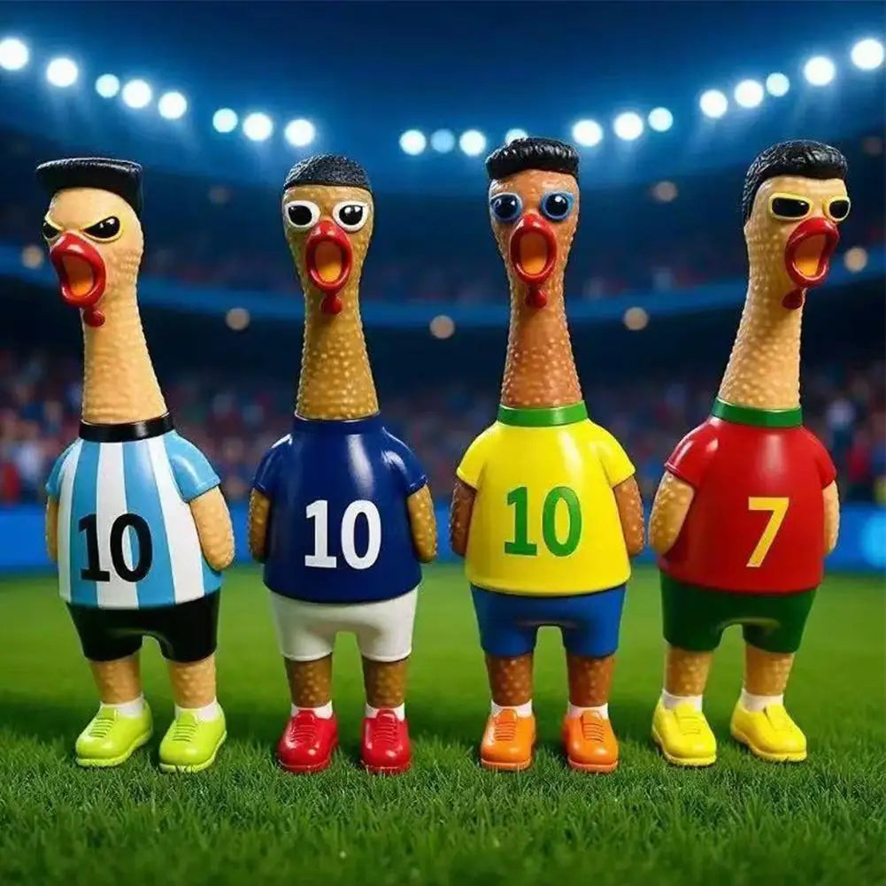Screaming Soccer Chicken Squeeze Toy – Funny Party Gift Novelty Squeeze Toy Axl