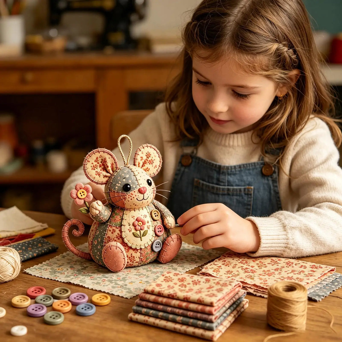 Mouse Ornament DIY Sewing Craft Kit – Beginner Friendly DIY Sewing Craft Kit Axl