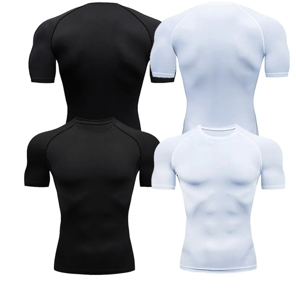 Men's Compression Gym T-Shirt – Quick Dry Fitness Sport Top Compression Sport Shirt Axl