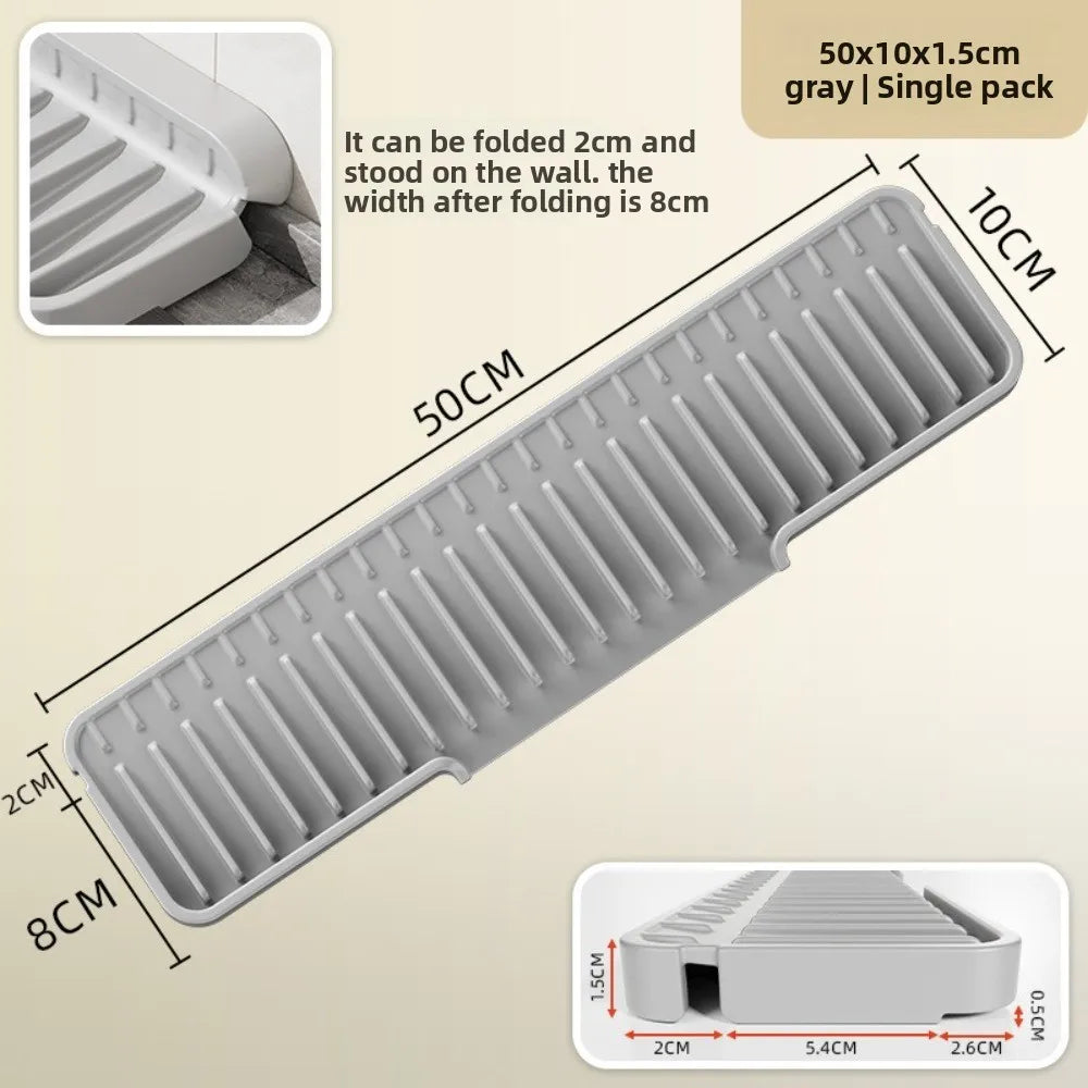 Silicone Sink Drain Pad – Anti-Slip Splash-Proof Counter Mat Sink Drain Mat Axl