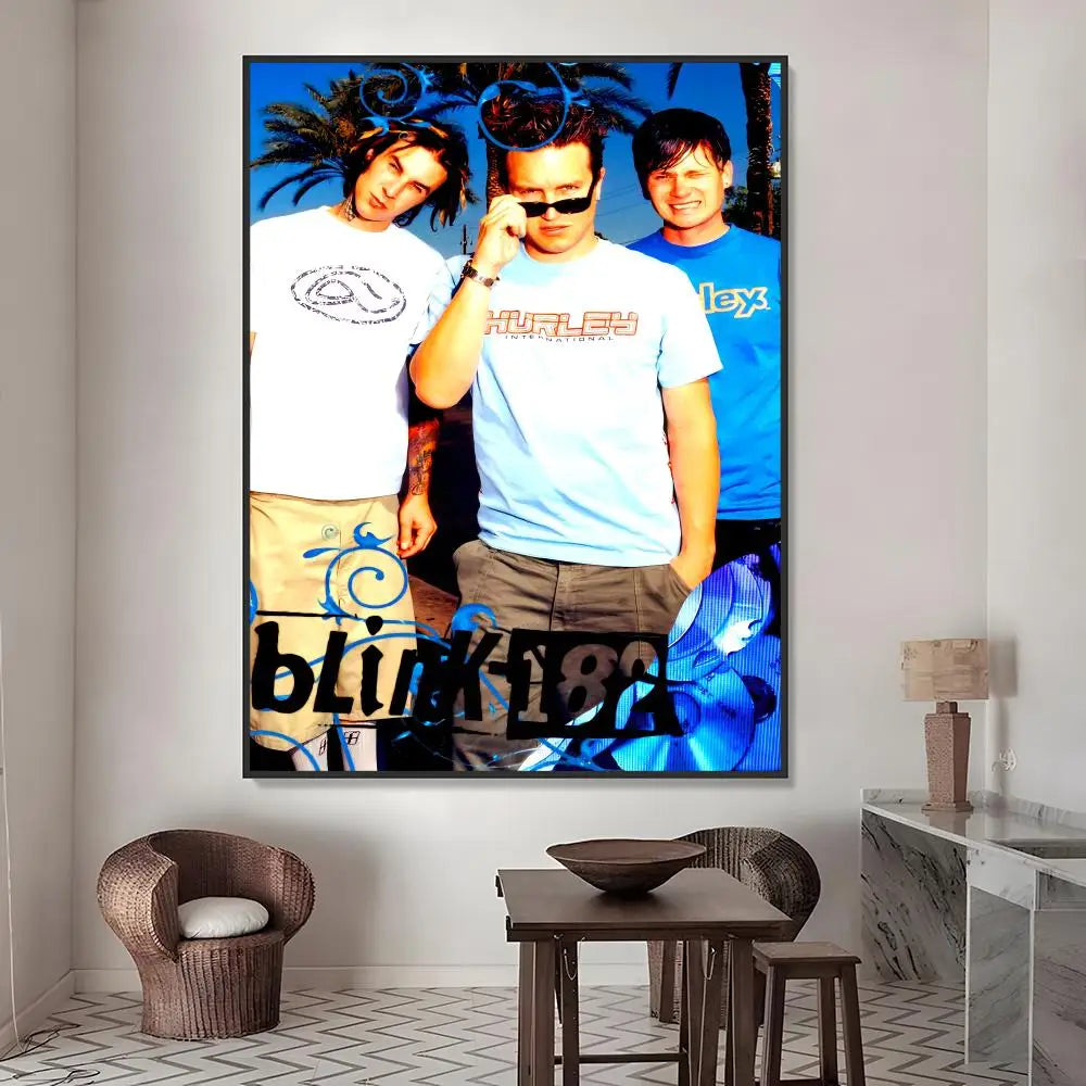 Blink-182 HD Waterproof PVC Poster Stickers – Wall Decor Wall Poster Sticker Axl White08 60X90cmNoframe