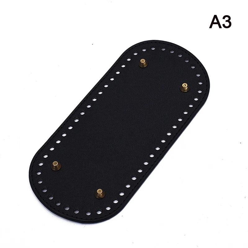 PU Leather Crochet Bag Base 22×10cm | DIY Knitted Bag Bottom Bag Base Insert Axl A3