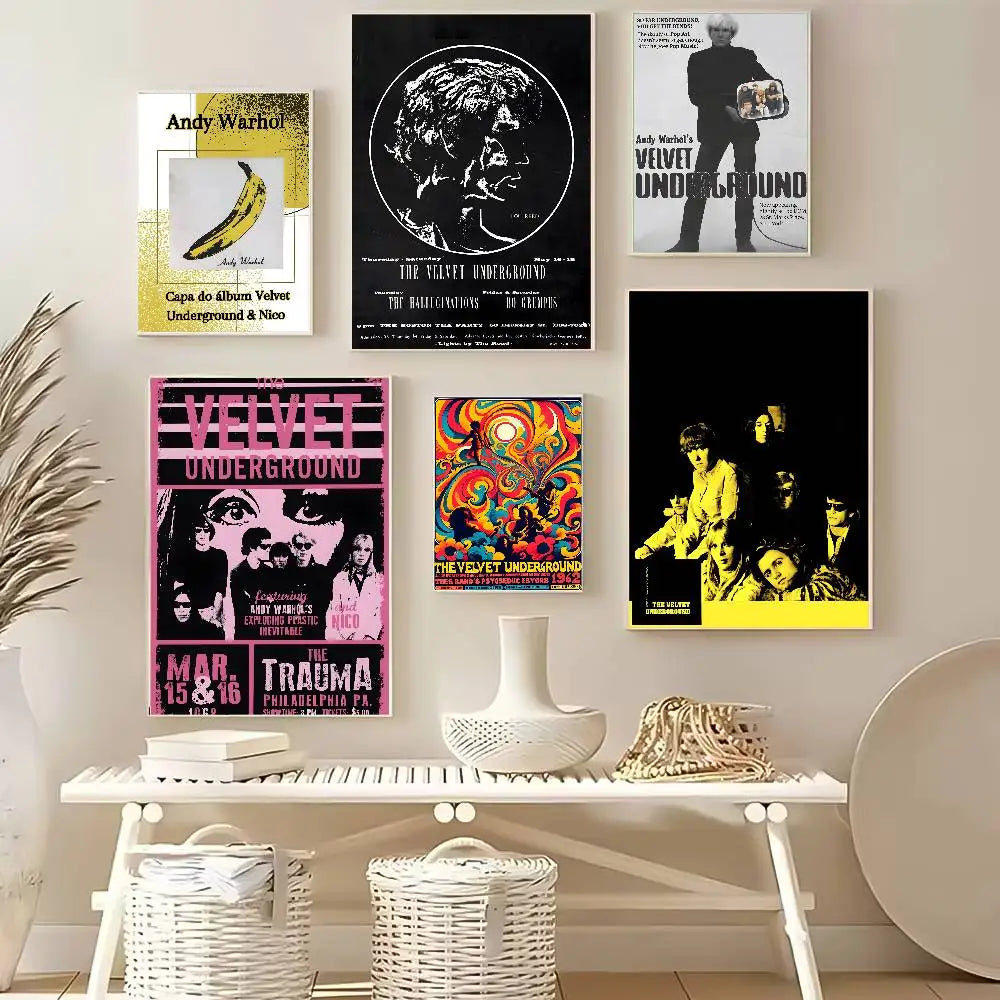 Velvet Underground Rock Band HD Wall Poster – Self-Adhesive Wall Art Poster Axl