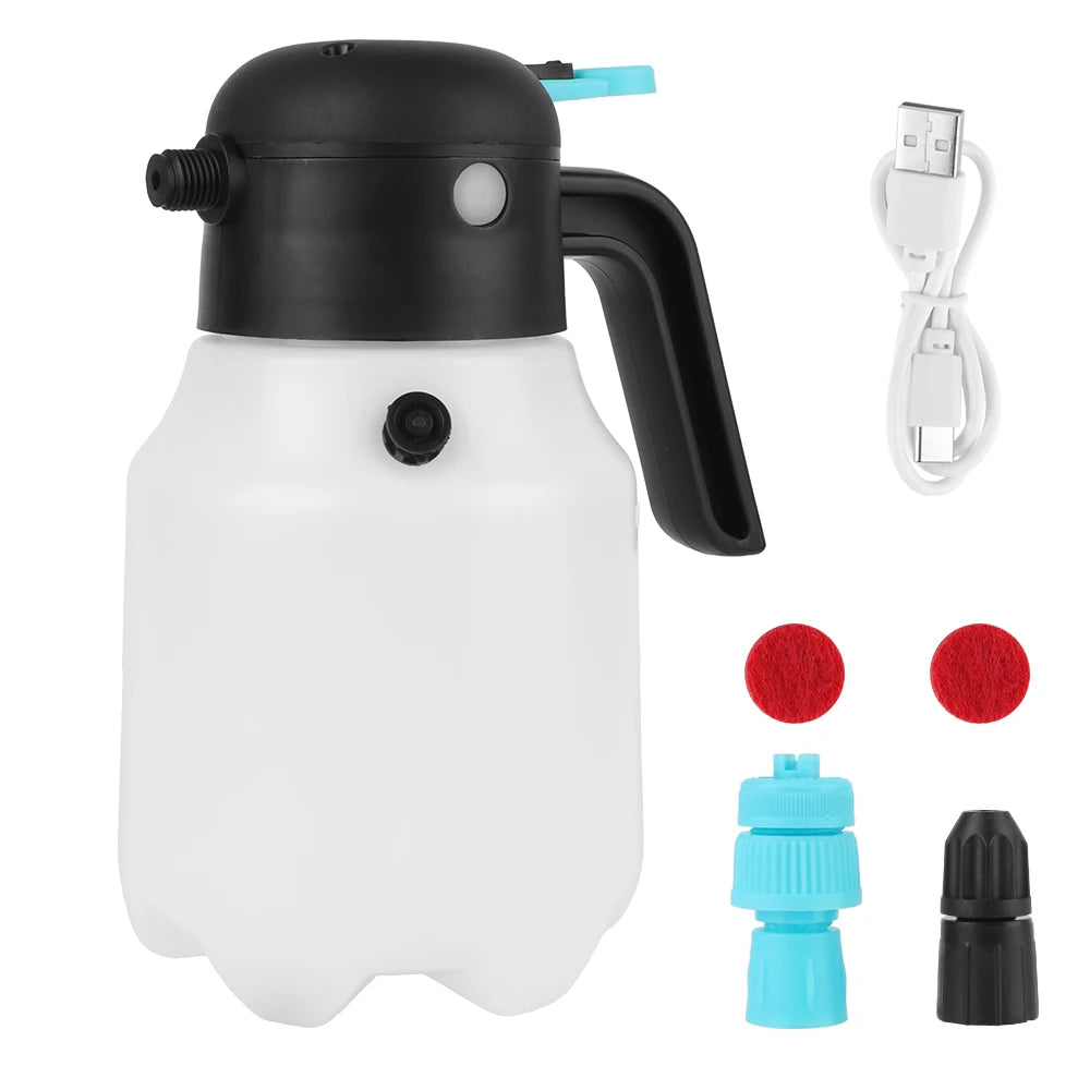 1.8L Manual Foam Sprayer Bottle for Car Washing & Cleaning Foam Sprayer Bottle Axl WHITE Battery powered