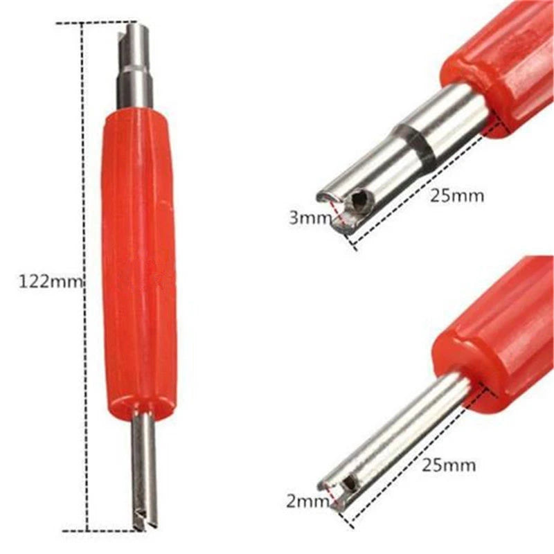 2-in-1 Valve Core Wrench – Tyre & A/C Tool for Car & Bike Valve Core Wrench Axl