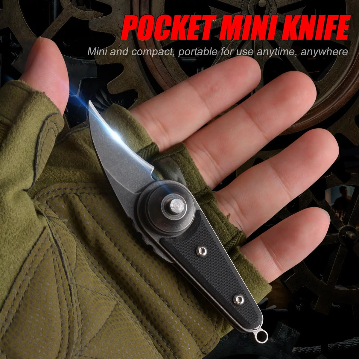 EDC Folding Pocket Knife – G10 Handle & Carbon Steel Blade Folding Pocket Knife Axl