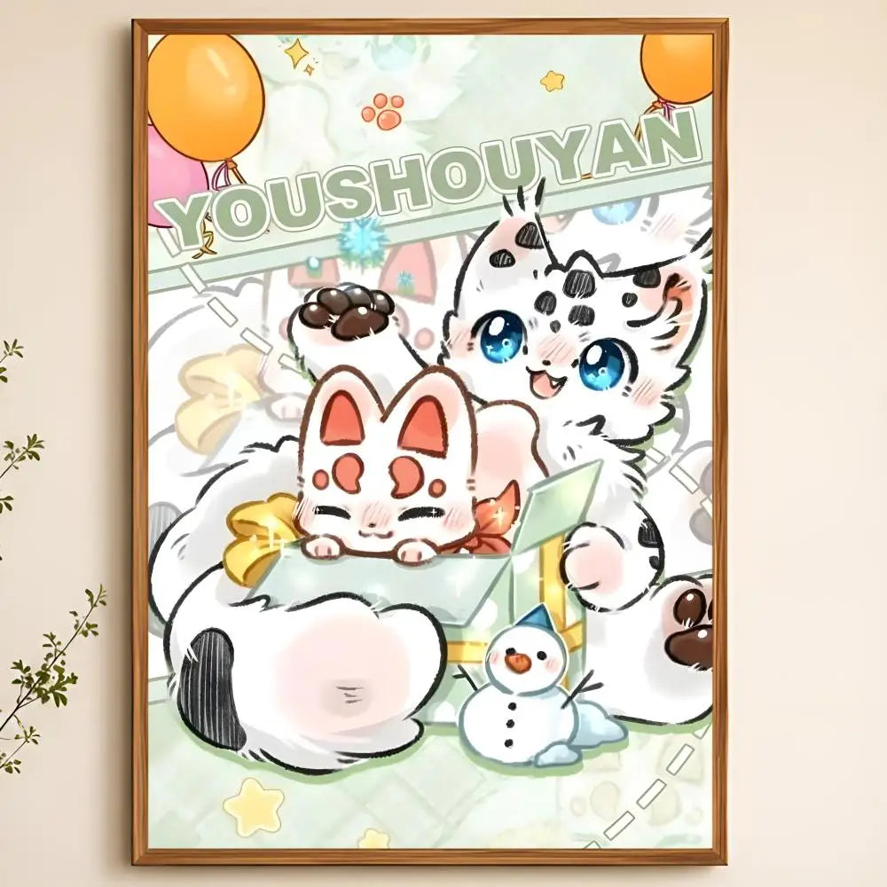 Fabulous Beasts PVC Wall Poster – Peel & Stick HD Art Wall Art Poster Axl White12 30X40cmNoframe