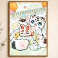 Fabulous Beasts PVC Wall Poster – Peel & Stick HD Art Wall Art Poster Axl White12 30X40cmNoframe