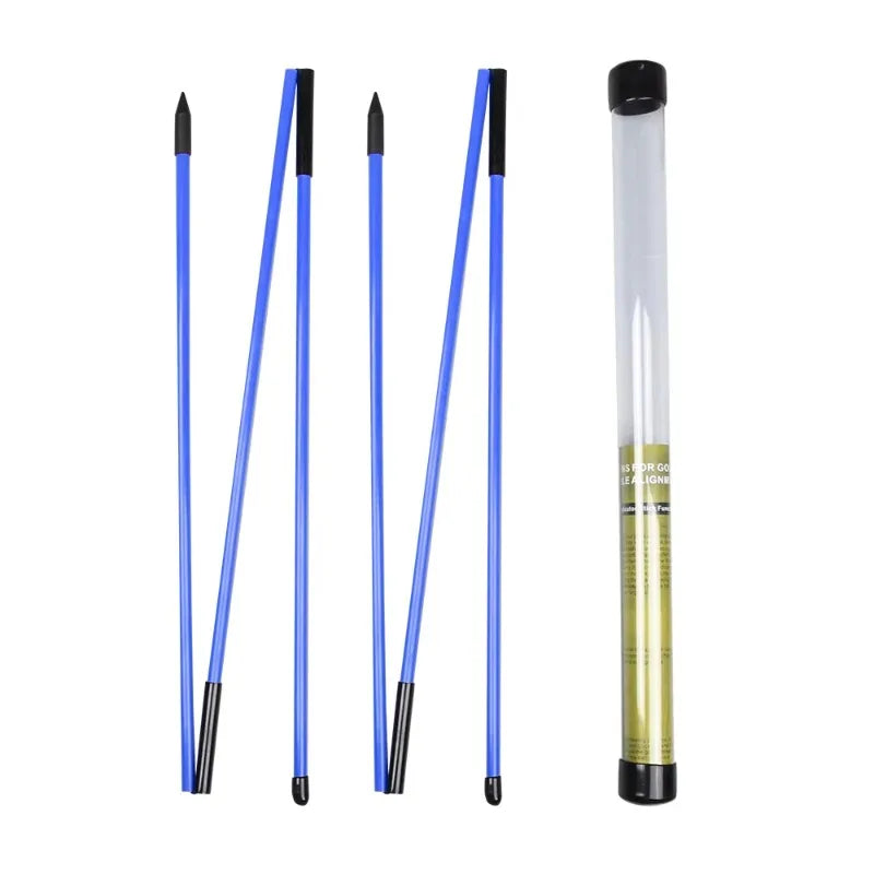 Collapsible Golf Alignment Sticks & Swing Trainer Set Golf Training Aid Axl Blue-1set