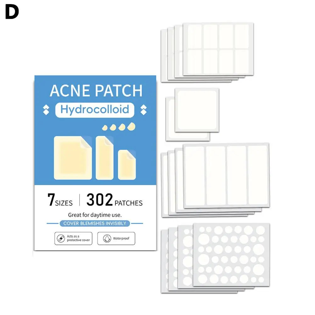Hydrocolloid Pimple Patches – Full Face, Gentle Acne Patches Acne Patch Axl d 302pcs