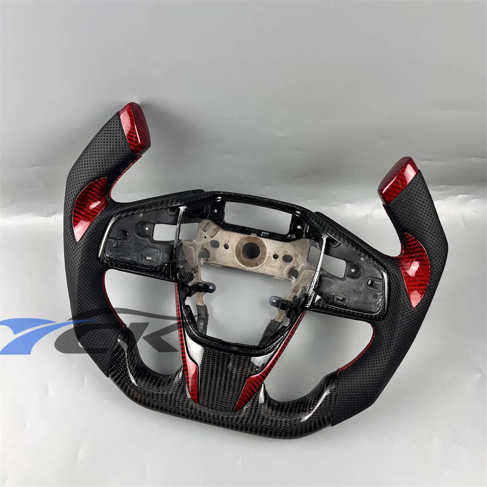 Carbon Fiber Leather Steering Wheel – Honda Civic 2016–2021 Custom Steering Wheel Axl