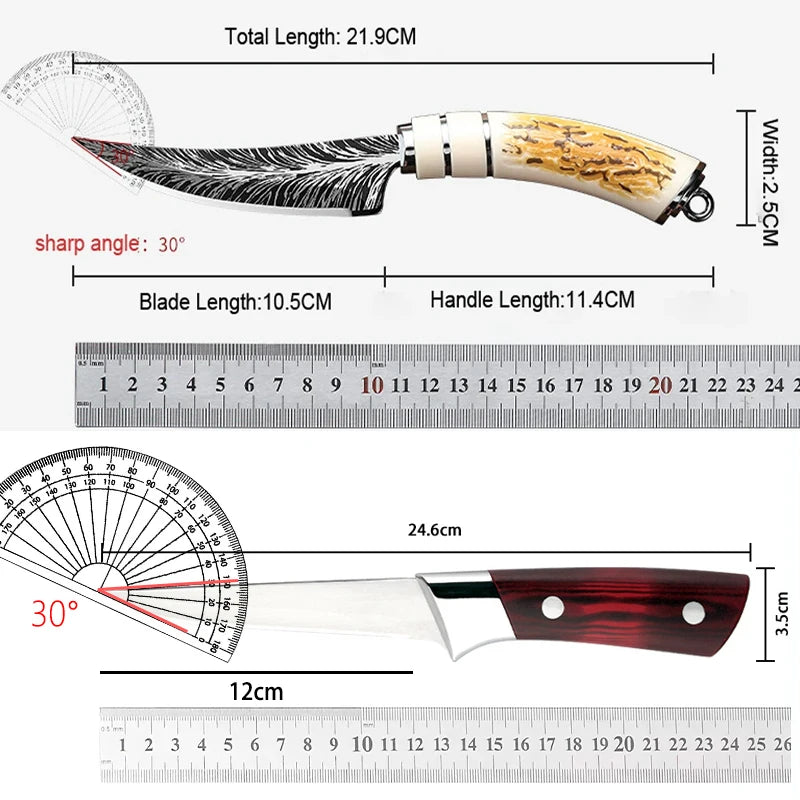 Damascus Curved Kitchen Knife – Forged Stainless Steel Slicer Kitchen Knife Axl