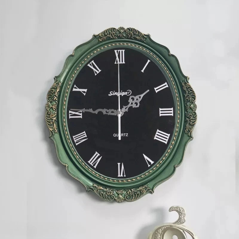 Modern Silent Wall Clock – Minimalist Luxury Acrylic Decor Decorative Wall Clock Axl Black-Green Frame 37X33.5CM