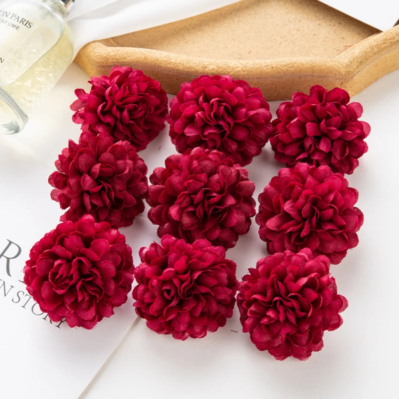 Silk Artificial Hydrangea Flower Heads – 10 or 100 Pcs DIY Decor Artificial Flower Heads Axl color 5 10pieces