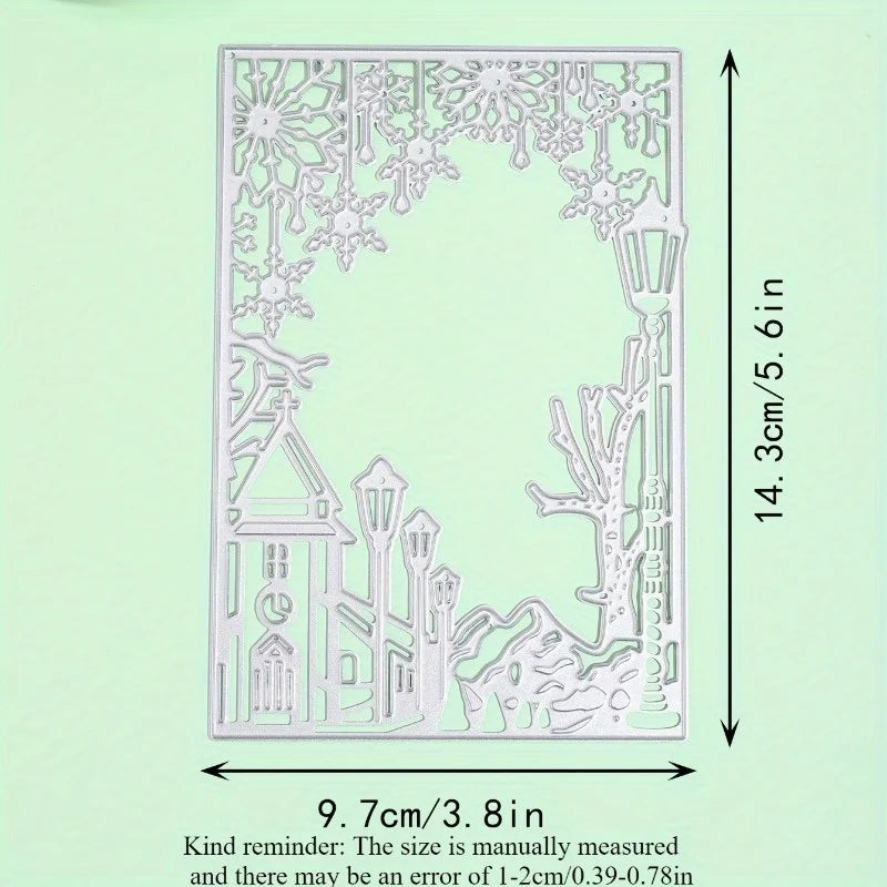 Snowy Village Metal Die Cut – Card Embossing & Scrapbooking Metal Die Cut Axl