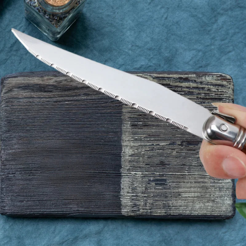Serrated Steak Knives Set 1–8 Pc | Full Tang Wood Handle Steak Knife Set Axl