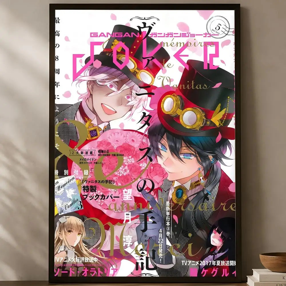 Case Study of Vanitas Poster – HD Self-Stick Wall Art Decor Anime Wall Poster Axl White13 50X70cmNoframe