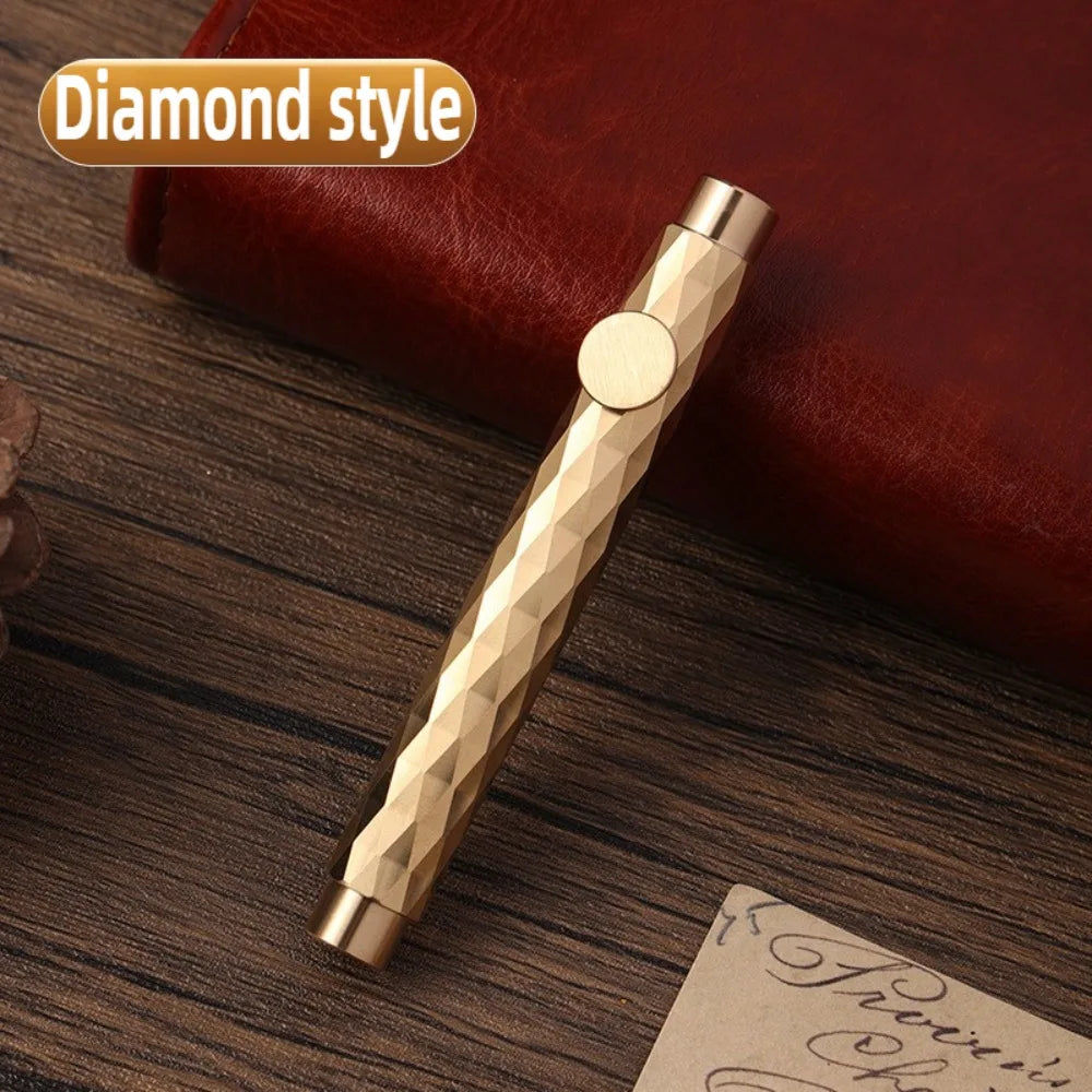 Retro Brass Fountain Pen – Mini Pocket Scalable Writing Pen Fountain Pen Axl Diamond Style