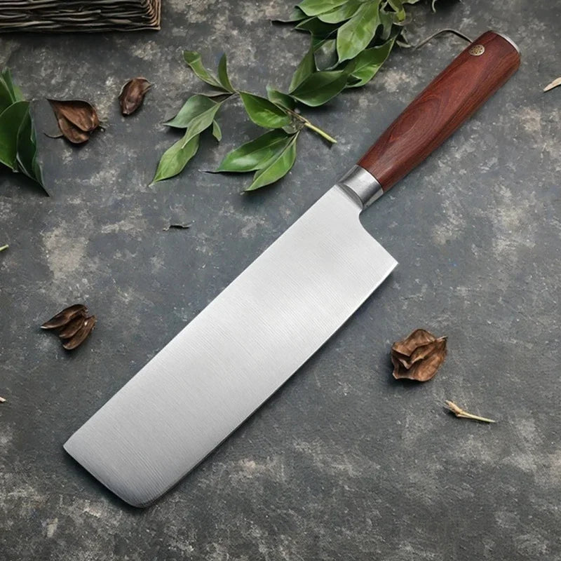 Japanese Nakiri Knife – Carbon Steel & Colorful Wood Handle Nakiri Chef Knife Axl nakiri Knife