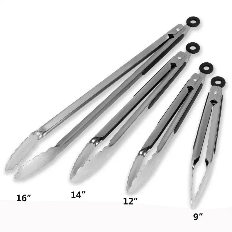 Stainless Steel BBQ Tongs – Kitchen, Grill & Camping Clips BBQ Grill Tongs Axl