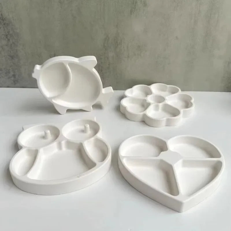 Silicone Mold Set – Owl, Heart, Fish & Clover | Resin & Concrete Silicone Craft Mold Axl
