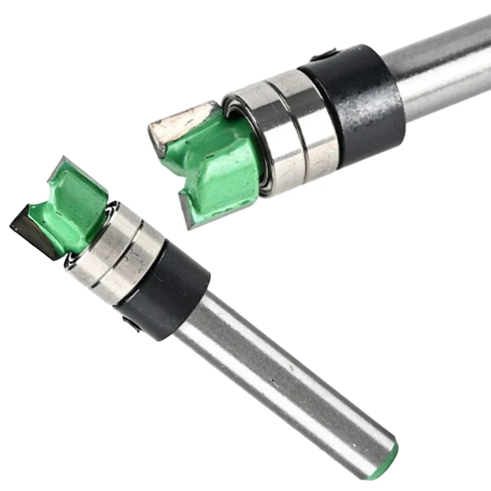Dual-Bearing Edge Trimming Router Bit | Woodworking Milling Cutter Woodworking Router Bit Axl