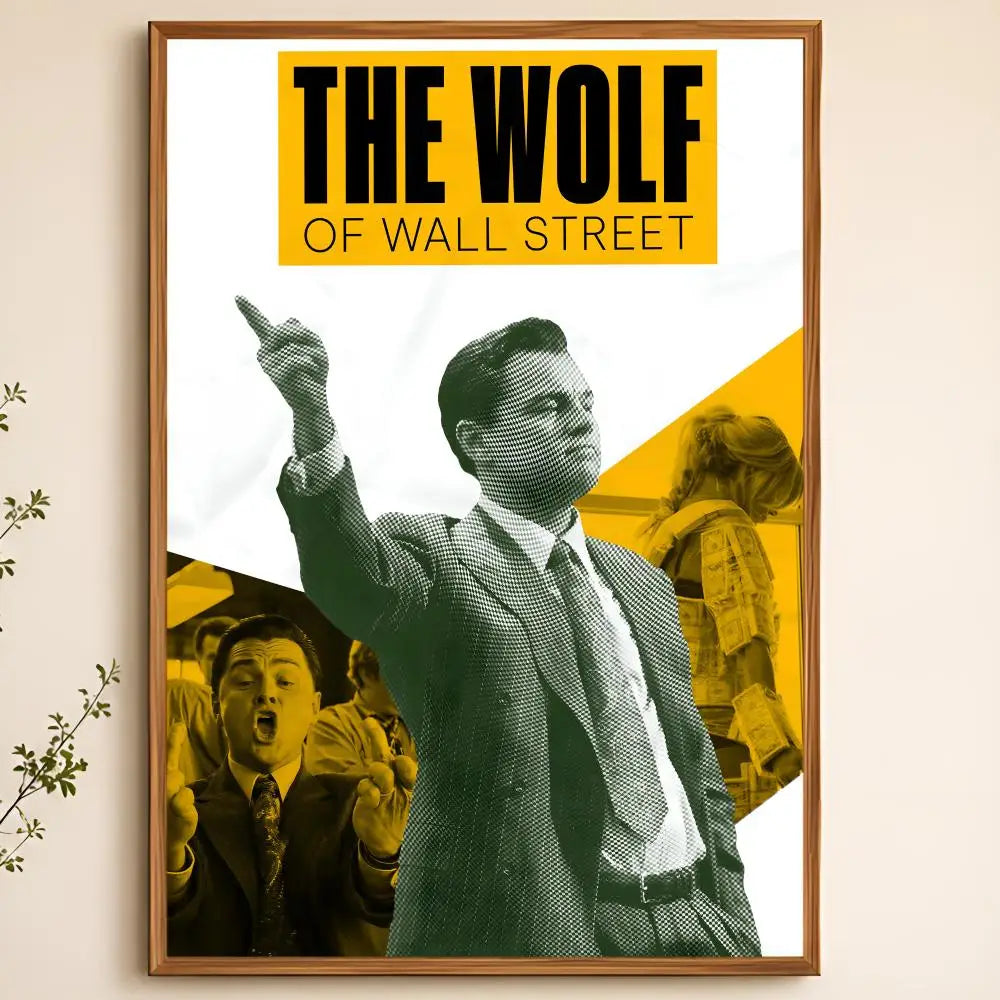 Wolf of Wall Street Movie Poster – Peel & Stick PVC Wall Art Movie Wall Poster Axl White10 60X90cmNoframe