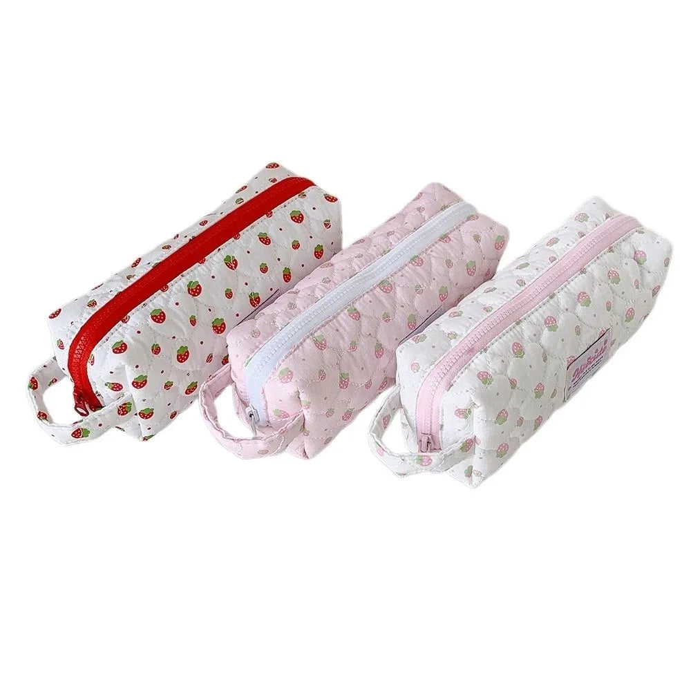Strawberry Pencil Case – Large Capacity Korean Aesthetic Pouch Pencil Pouch Axl