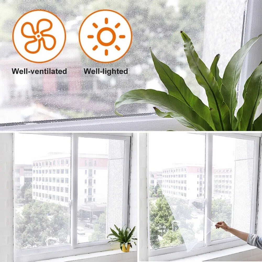 Self-Adhesive DIY Mosquito Window Screen Mesh – 2 Sizes Window Insect Screen Axl