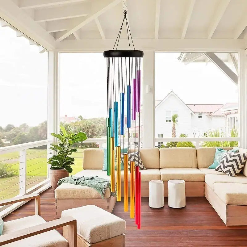 12-Tube Aluminum Wind Chimes – Gold, Silver & Color | Outdoor Decor Outdoor Wind Chimes Axl