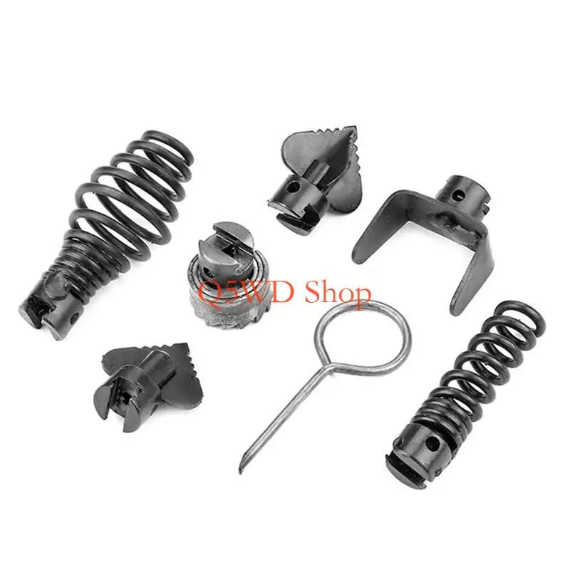 7-Piece Drain Cleaner Cutter Head Set | 16mm Manganese Steel Drain Cutter Head Set Axl