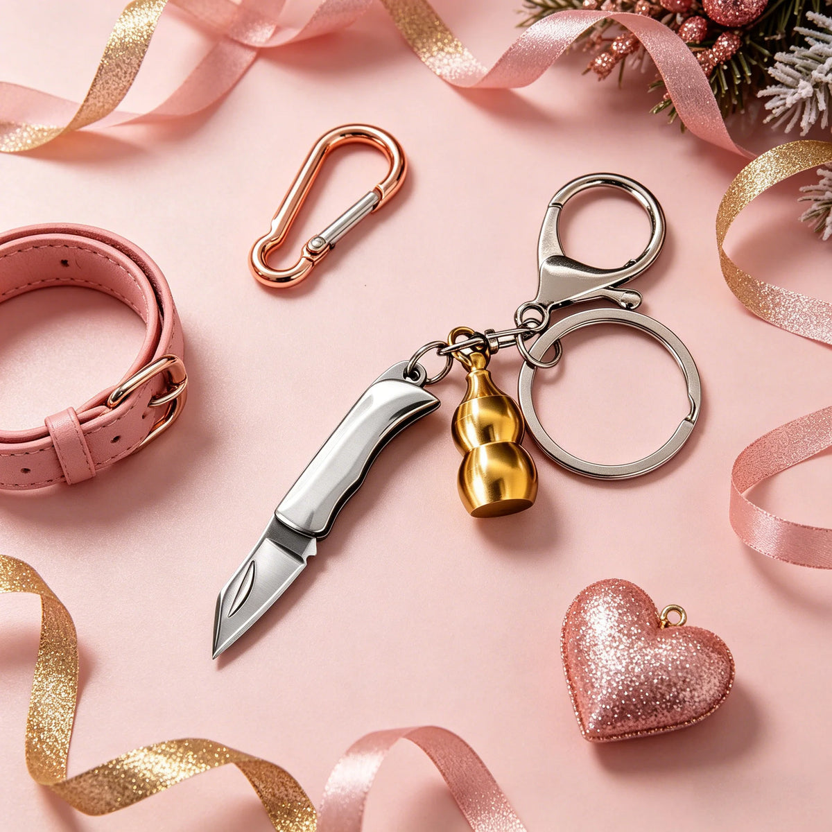 Keychain Folding Knife – EDC Stainless Steel Pocket Blade Tool EDC Folding Knife Axl Folding Knife