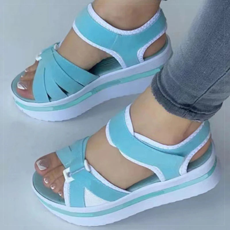 HAJINK Women's Mix Color Wedge Platform Sandals – Summer Women's Wedge Sandals Axl