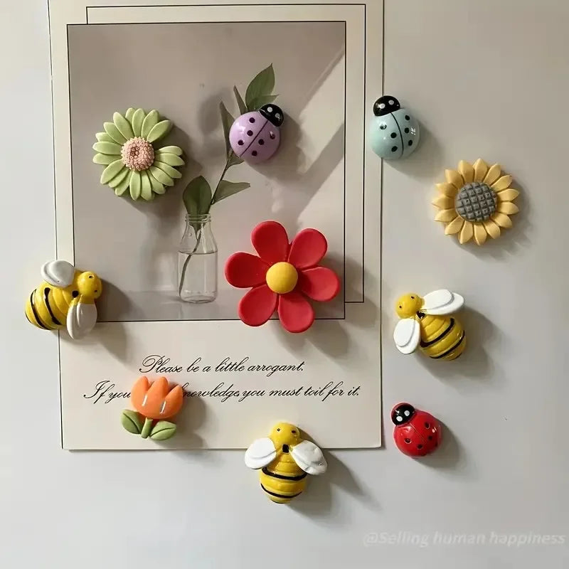 10-Piece Plant Cartoon Fridge Magnets – Strong Hold Home Decor Refrigerator Magnets Axl