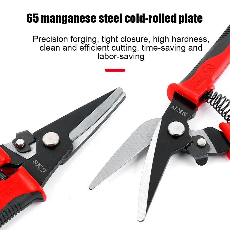 9-Inch Tin Snips – Straight & Curved Sheet Metal Cutter Tool Sheet Metal Snips Axl