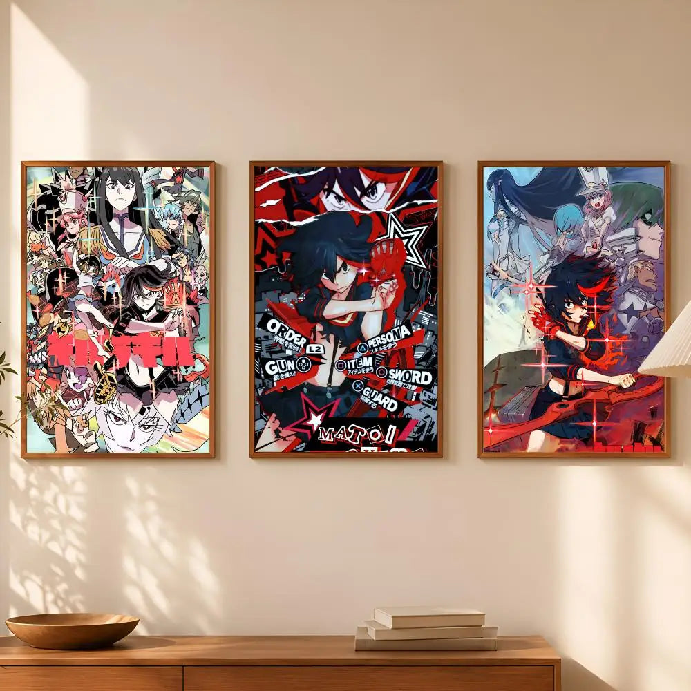 Kill la Kill Anime Self-Stick Wall Poster – HD Waterproof Decor Anime Wall Poster Axl