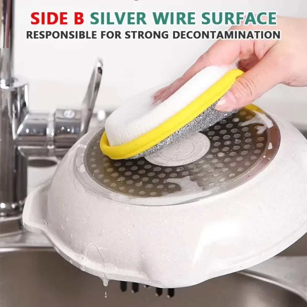 Double-Sided Dishwashing Sponge Scouring Pads | 3/5/10 Pack Kitchen Sponge Pad Axl