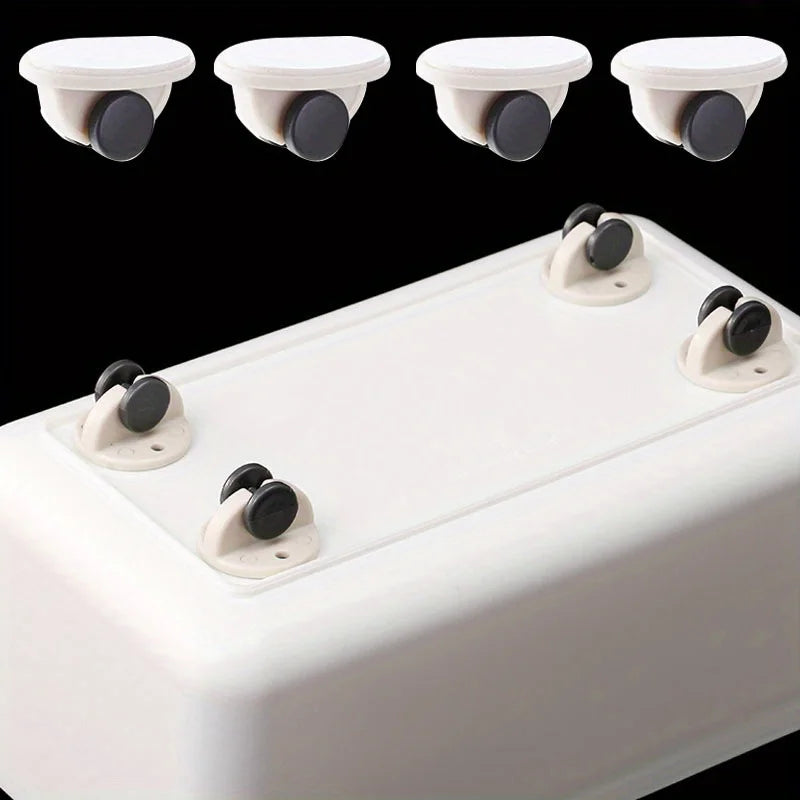 4-Pack Self-Adhesive Mini Ball Transfer Bearing Wheels | Rollers Adhesive Caster Wheels Axl white