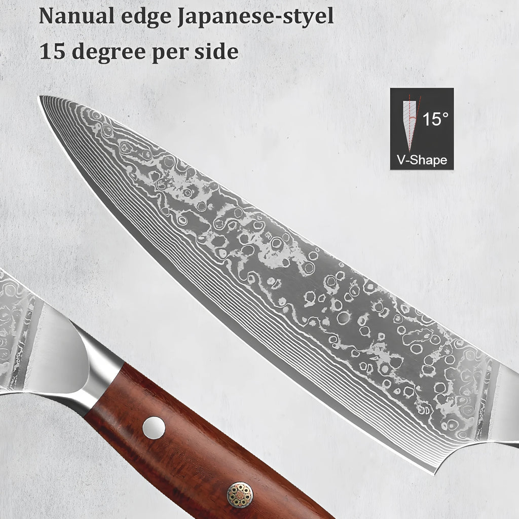 67-Layer Damascus Steel Kitchen Knife Set – 1 to 4 PCS Damascus Kitchen Knife Axl