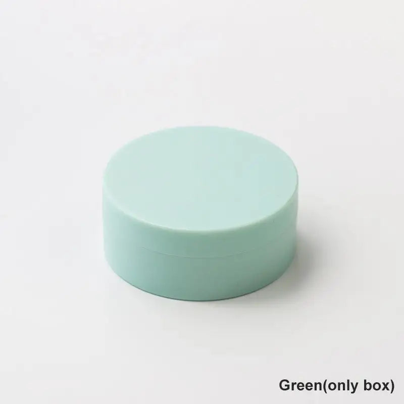 5g Refillable Loose Powder Jar with Puff & Sifter Lid Powder Jar Container Axl Green box